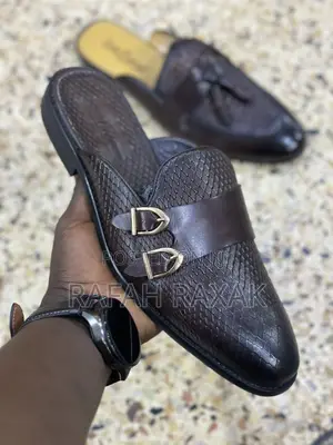 Original Dark Tan John Foster Half Leather Shoe