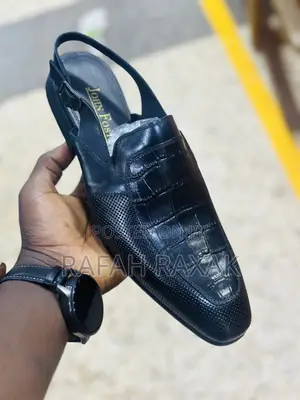 Men’S Classic Black John Foster Mule Half Shoes