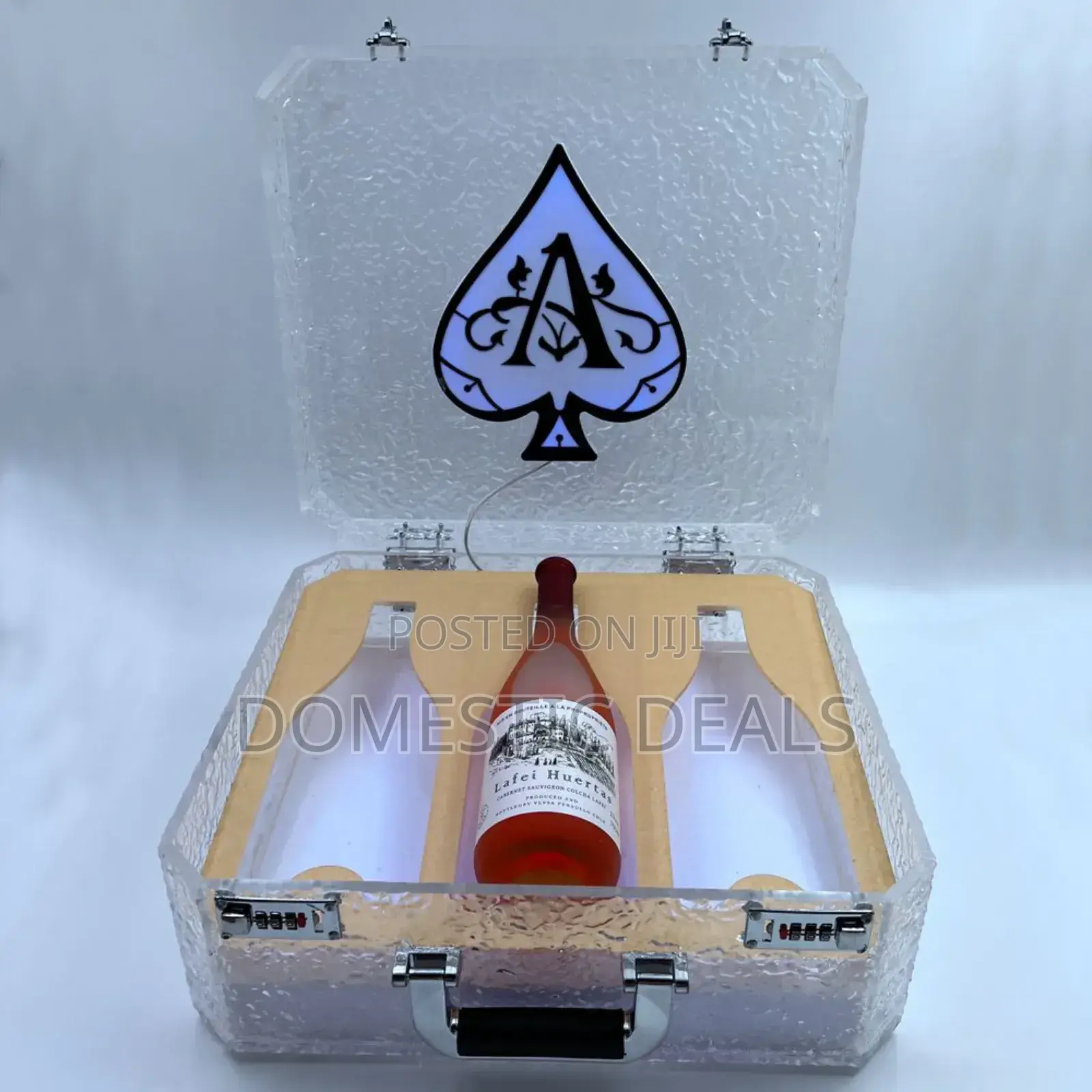Rechargeable Ace of Spade 3 Bottle Wine Presenter