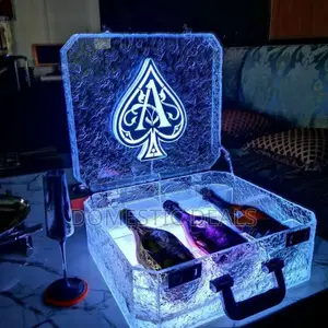 Ace of Spade Led Champagne Bottle Presenter