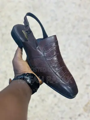 Men’S Coffee Brown John Foster Ankle Strap Half Shoes