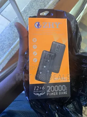 Zhy 20000mah Power Bank With 4 Different Charging Cables