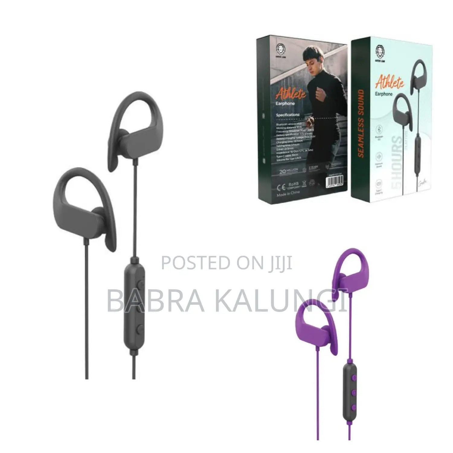 Green Lion Athlete Bluetooth Earphones.