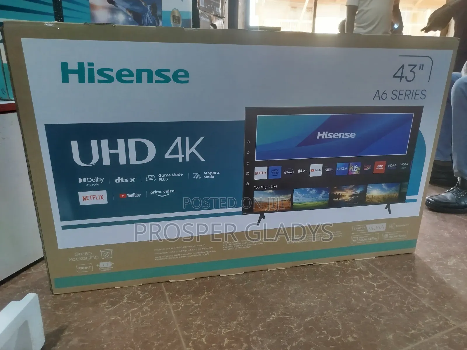 43 Inches Led Hisense Smart Uhd Flat Screen A6
