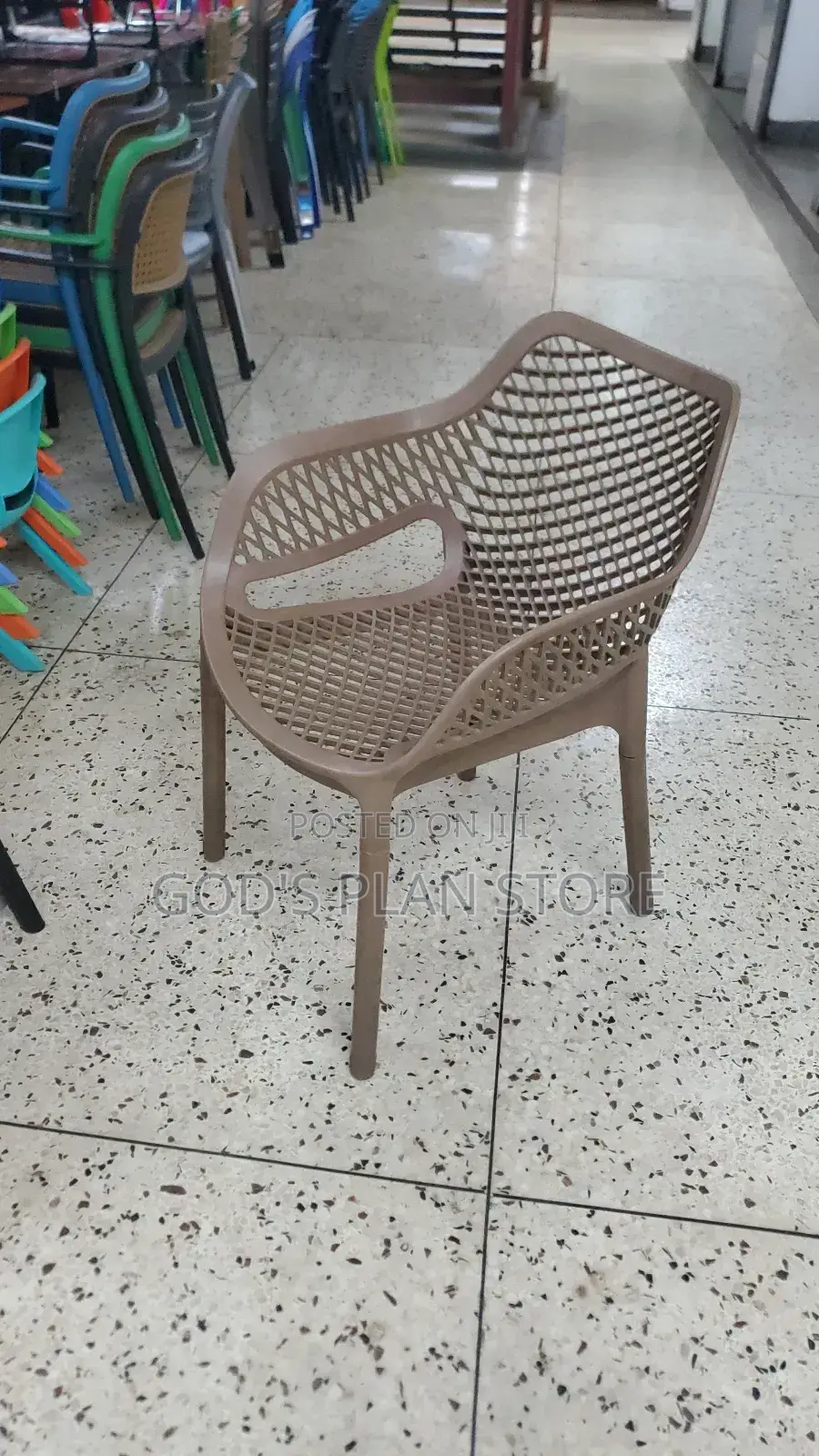 Brown Imported Plastic Chairs for Office