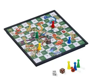 Its a Mini Snakes and Ladders Board Game Set