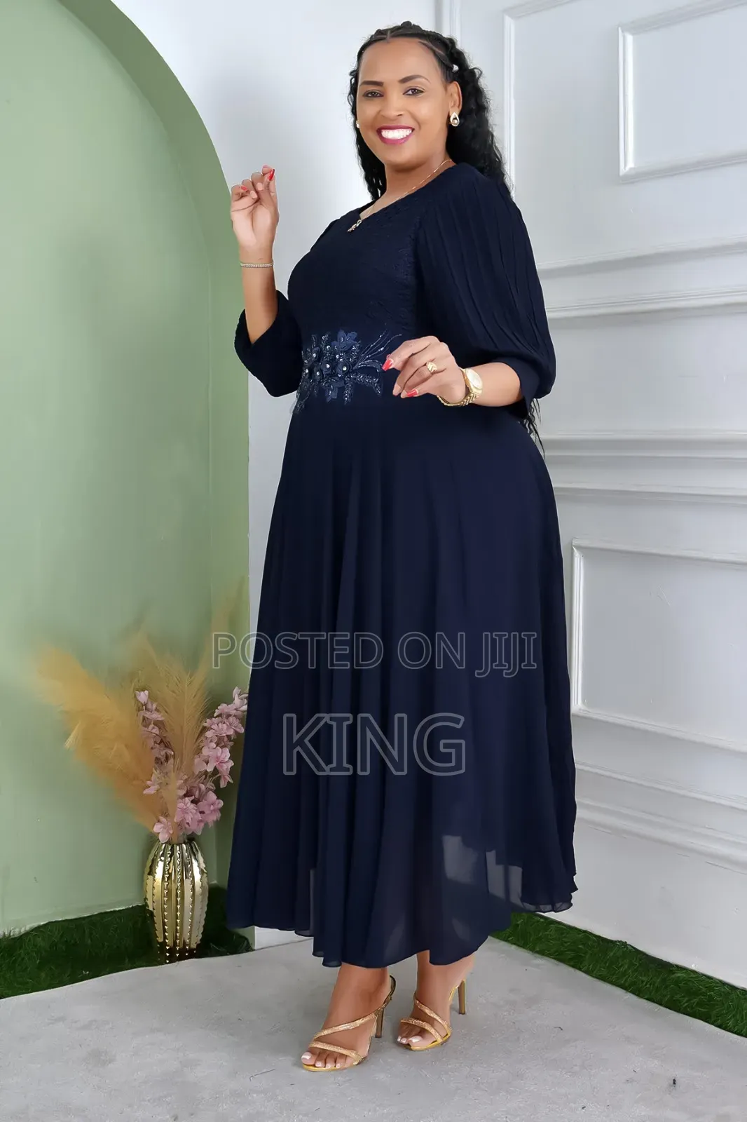 Wendy's Luxe Styles Classy Pleated Maxi Dress