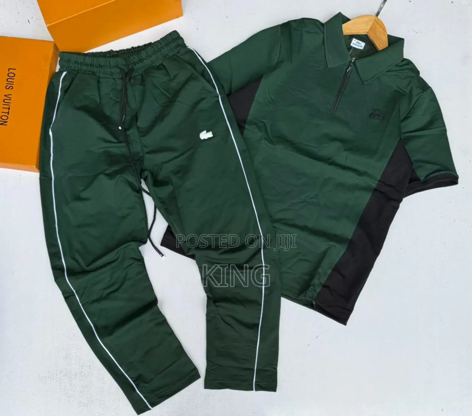 All Green Tracksuits. Lacoste
