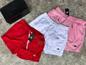 Adidas Swim Shorts. Red, White, Pink