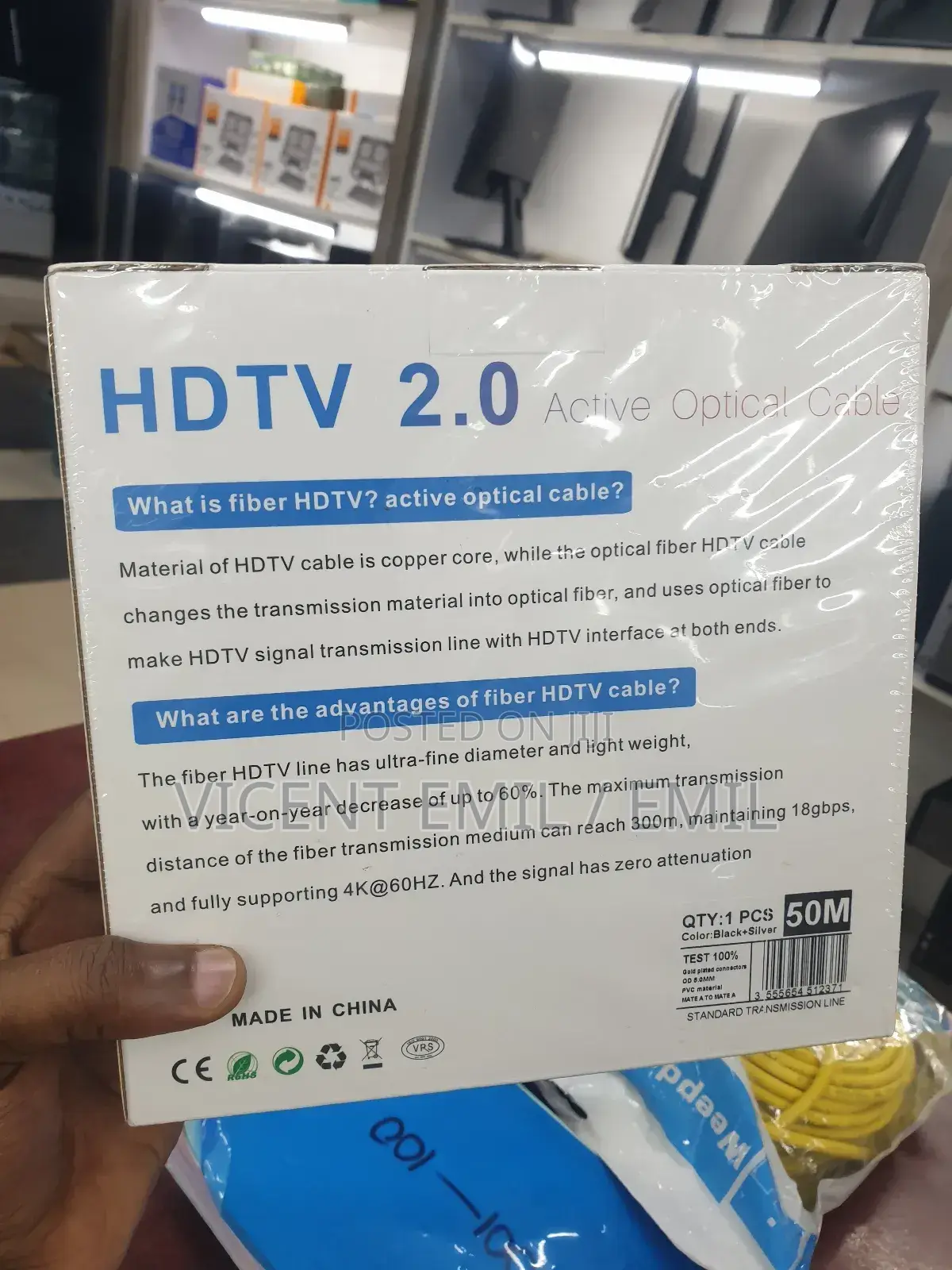 Hdmi Active Optical Cable 50meters 4k
