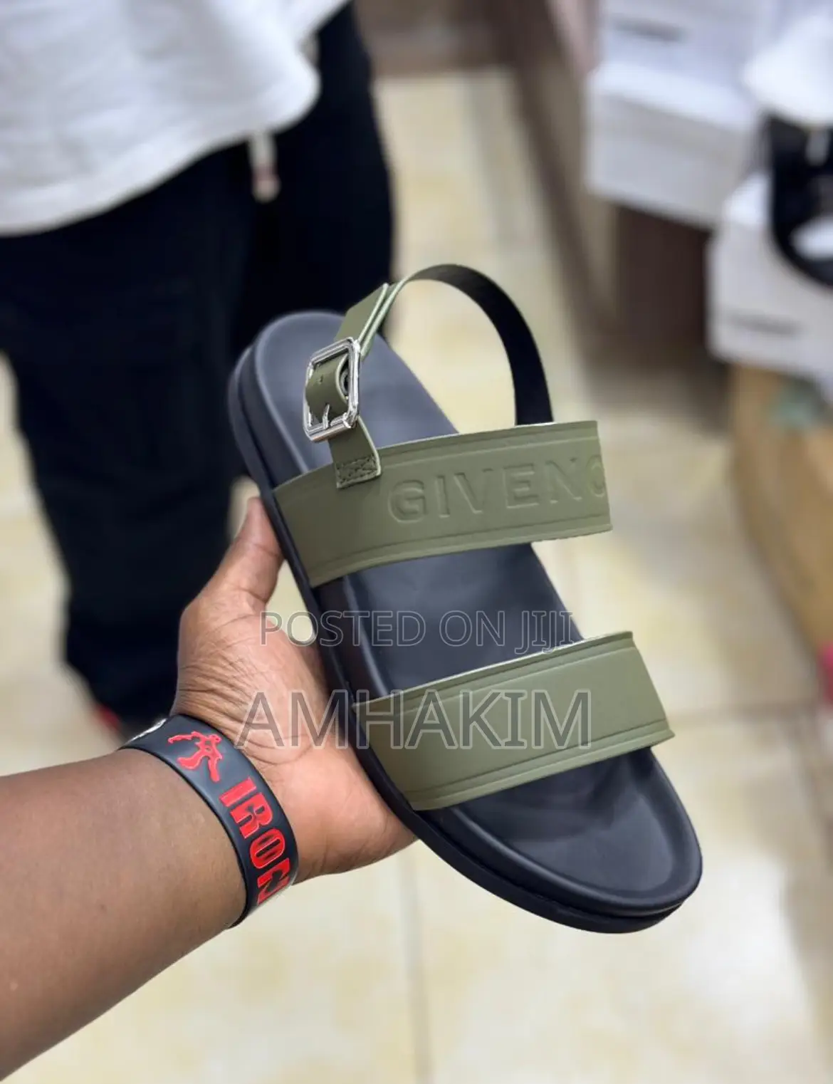 Classic Men's Leather Givenchy Flat Sandals in Stock