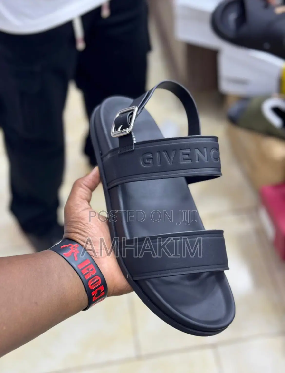 Classic Men's Leather Givenchy Flat Sandals in Stock