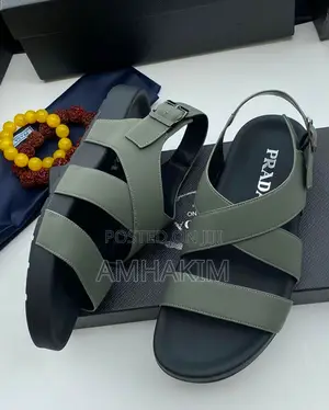 Classic Men Gladiator Design Prada Sandals in Stock
