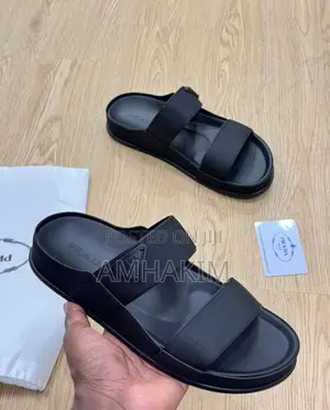 Classic Men's Comfortable Designer Prada Sandals in Stock