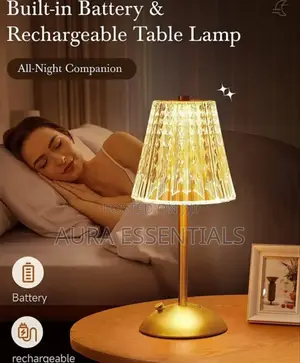 Crystal Table Lamp, Bedside Crystal Table Lamp With Touch