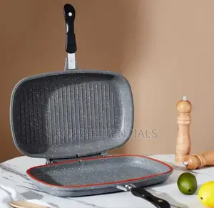 Unique Dessini Aluminum Two-Sided Double Grill Non