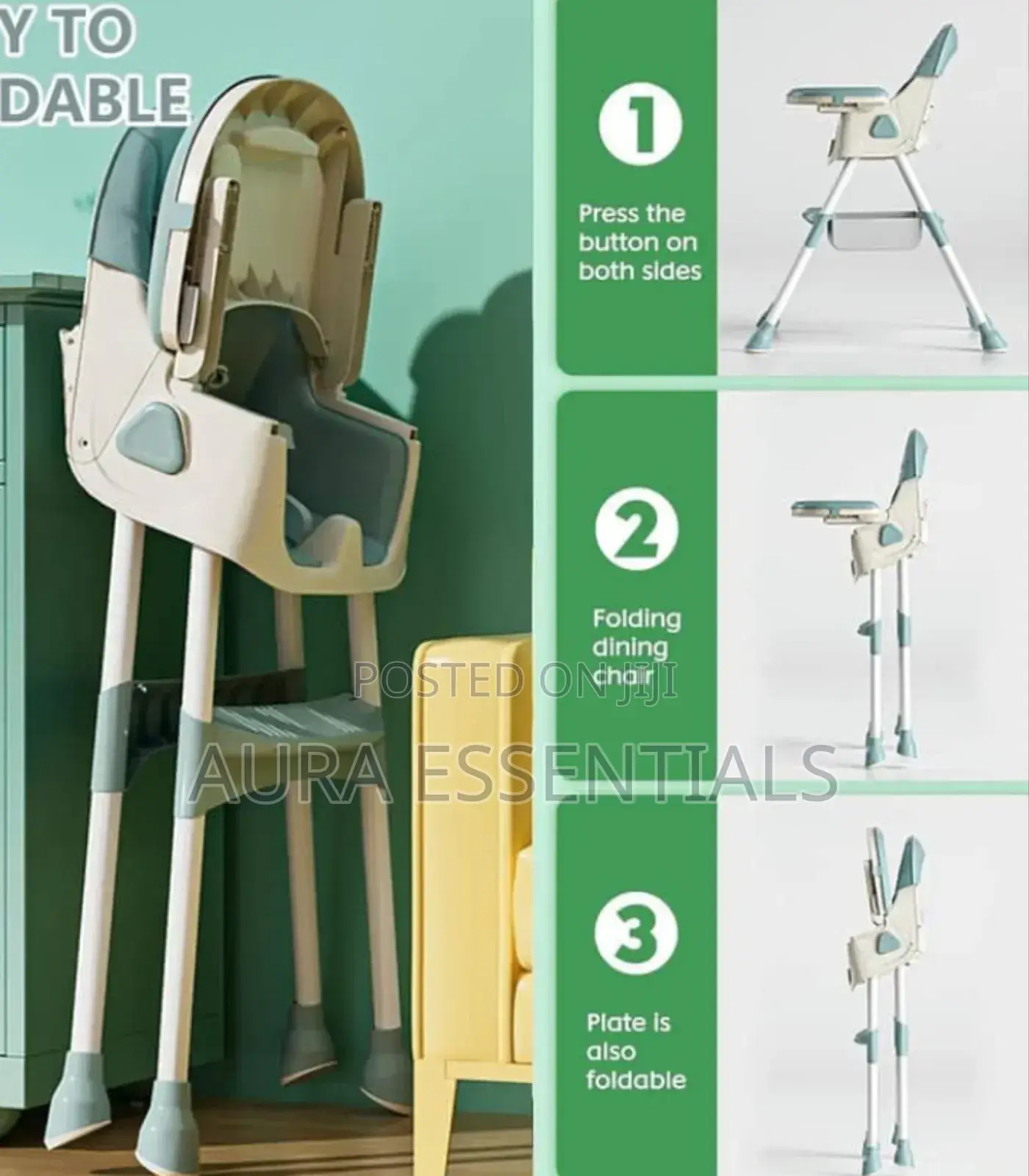 Unique High Portable Foldable Feeding Chair for Babies