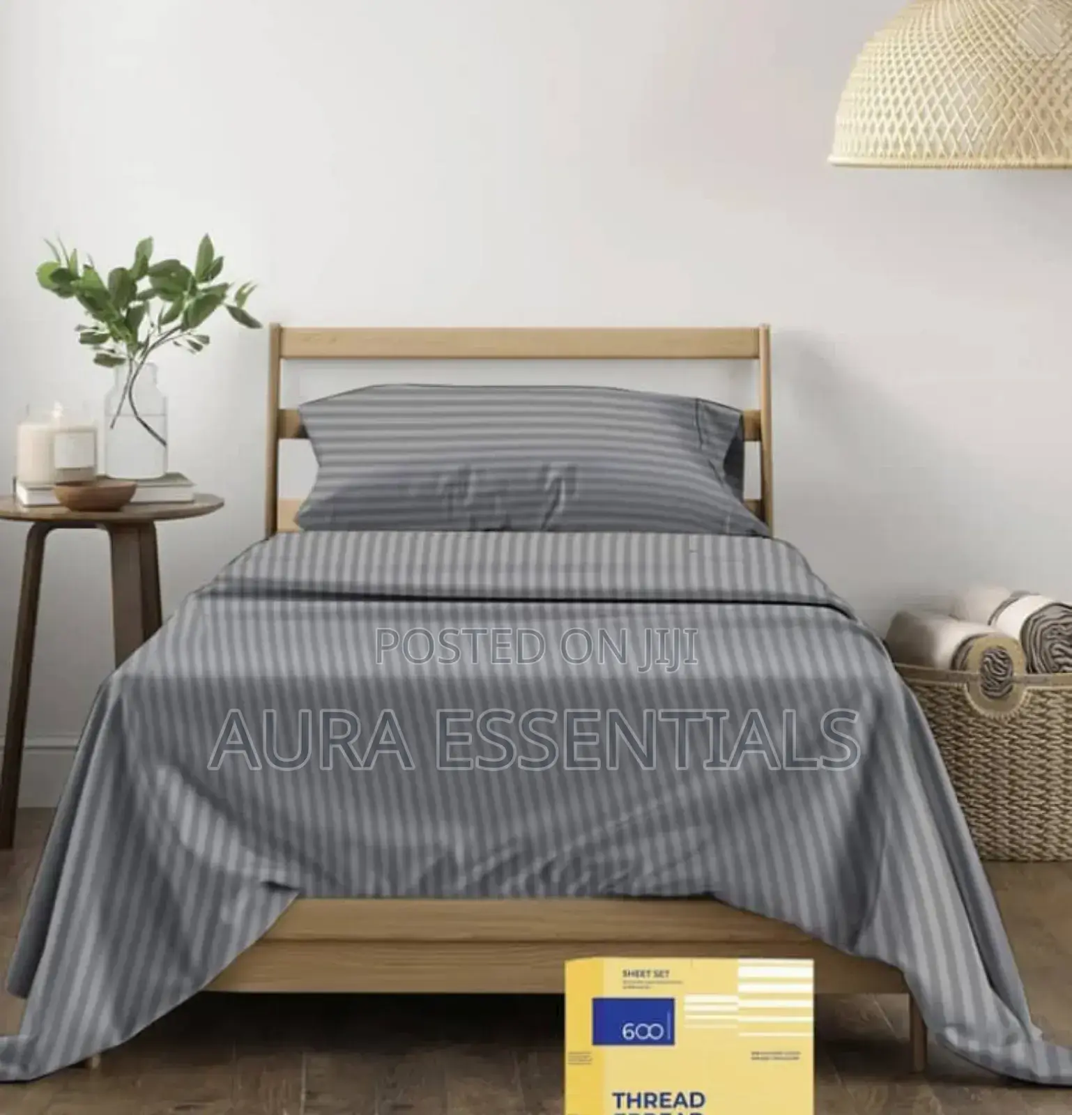 Hotel High Quality Egyptian King Size Cotton Stripe Bedsheet