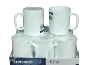 6pc Luminarc Classic Tea/Coffee Mugs White Cups