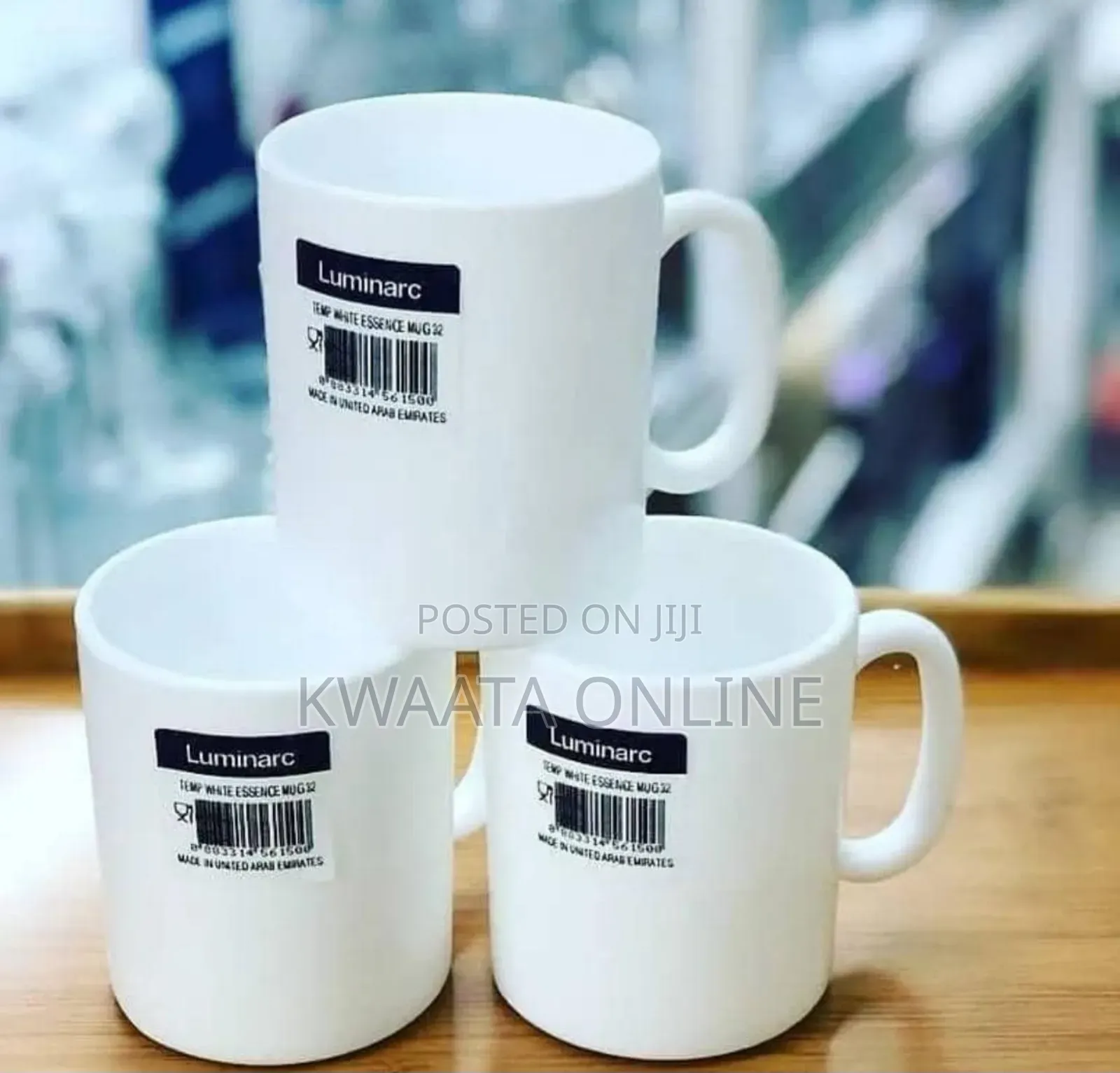 6pc Luminarc Classic Tea/Coffee Mugs White Cups