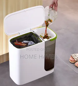 2 in 1 Trash Can With Separate Container for Liquid Waste