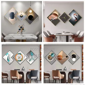 Elegant 3-Piece Modern Geometric Wall Clock Set