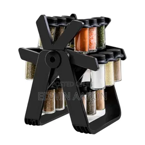 18 Jars Wheel Spice Racks
