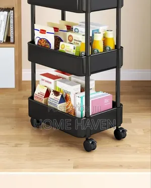 Mobile Trolley Organizer and Storage Rack
