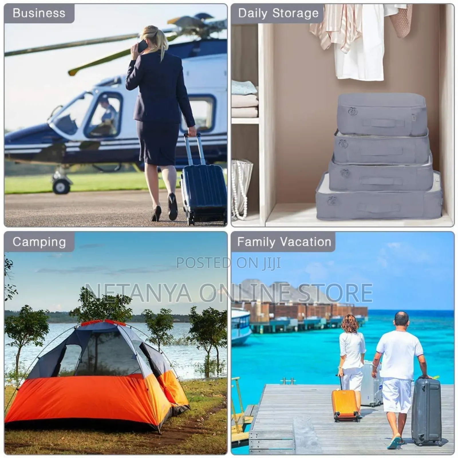 8pcs Traveling Essential Bag Set