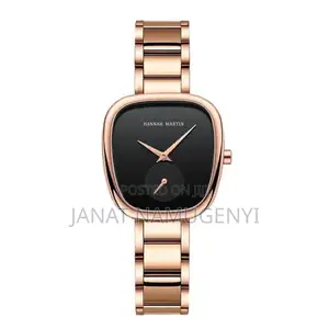 Rose Gold Hannah Martin Watch With Black Display