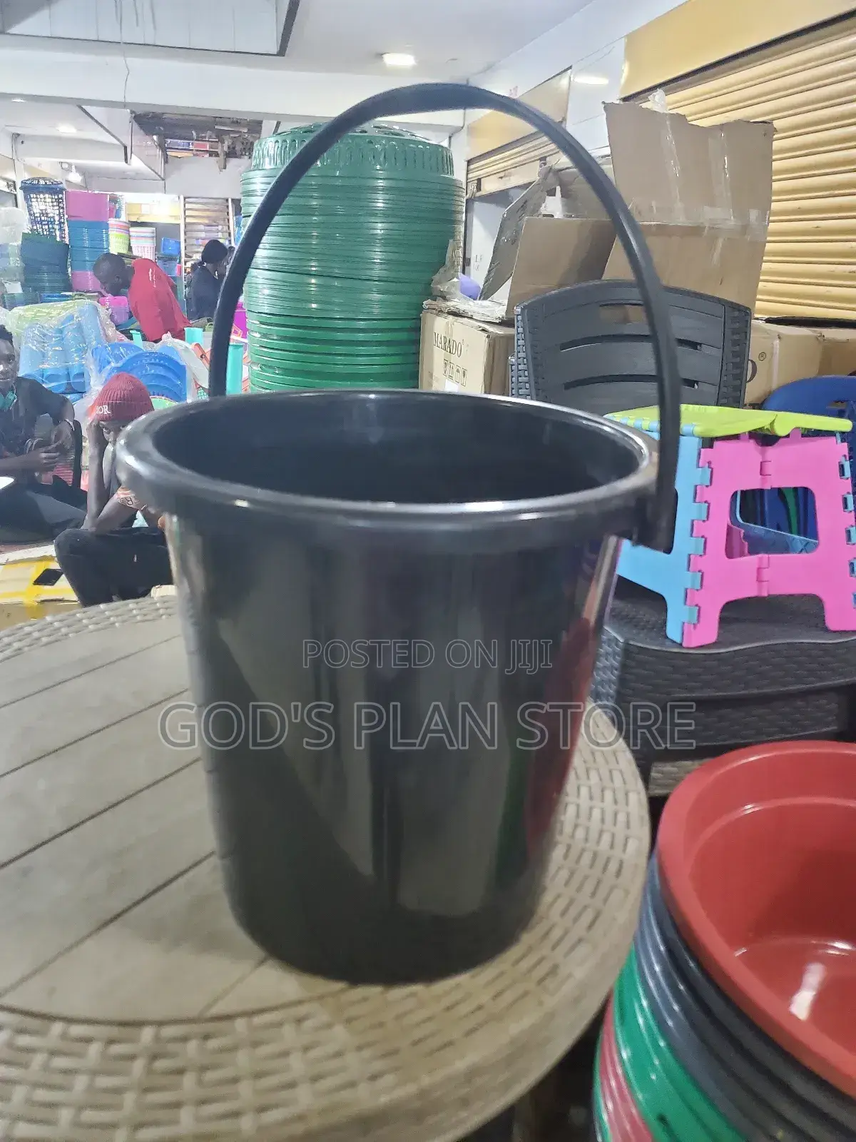 10litres Black Plastic Buckets
