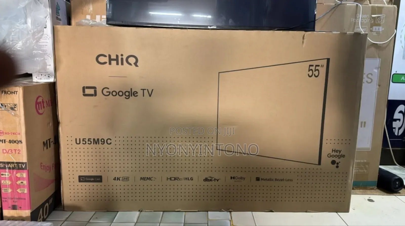 Chiq 55" Smart Android Uhd Flameless Tv With Bluetooth