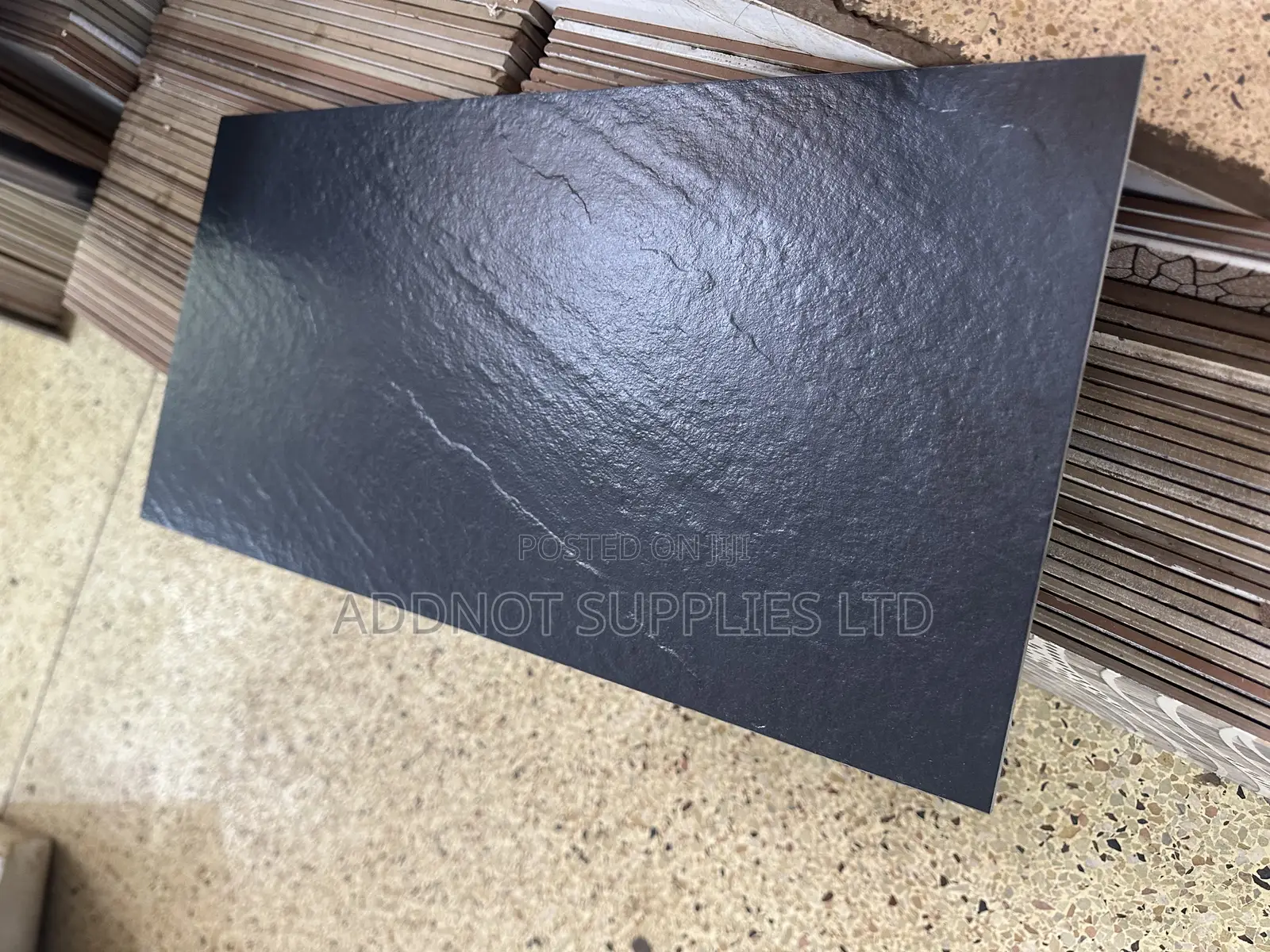 Black Grooved Non Sticky Tiles