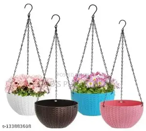 Hooked Hanging Plastic Flower Pots