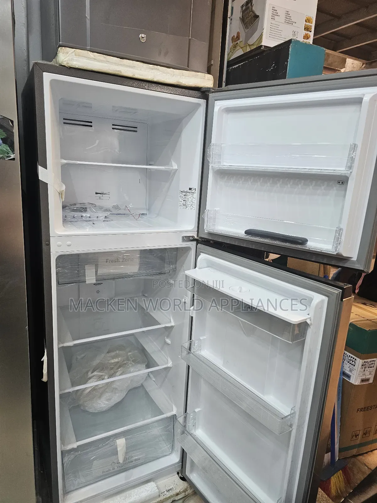 Hisense 419l Double Door Fridge New