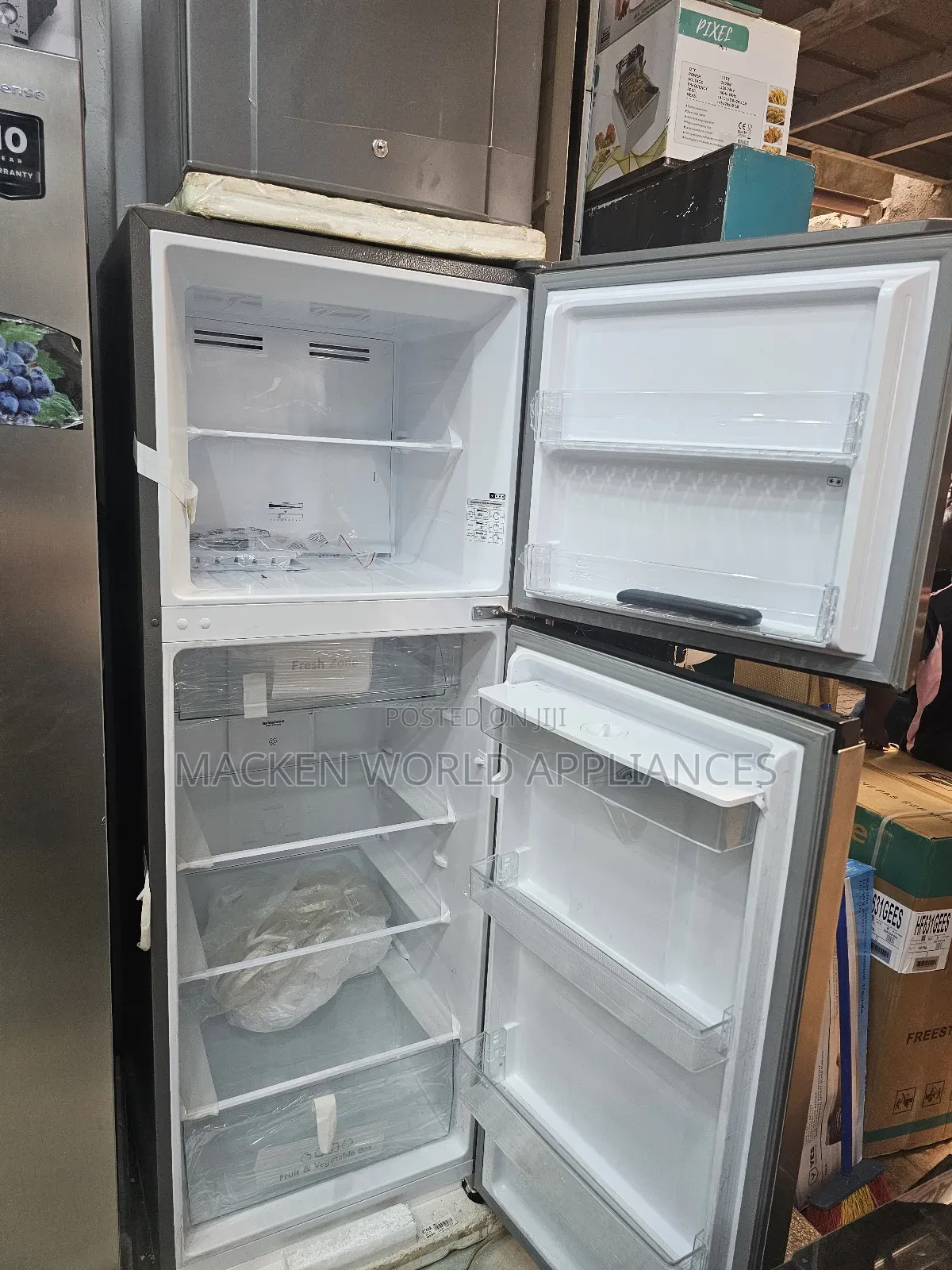 Hisense 419l Double Door Fridge New