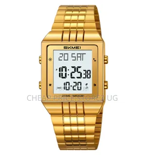Skmei 2335 Men's Luxury Digital Watch Waterproof Gold