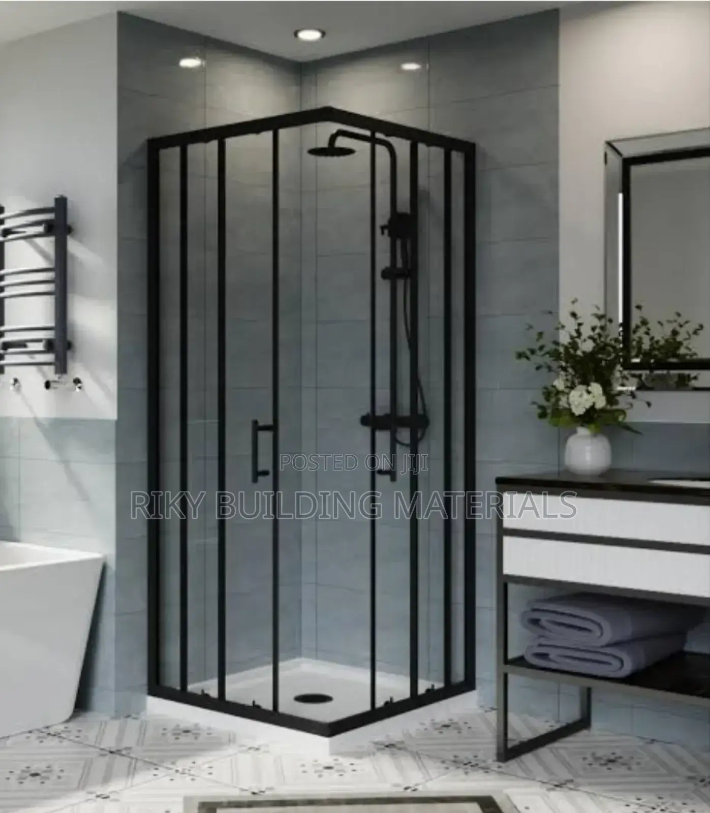 Shower Room Black Square