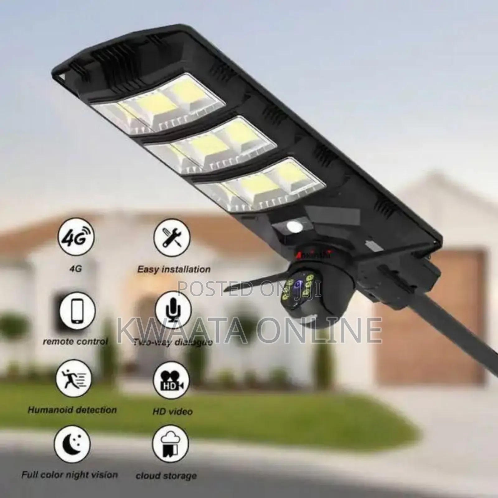 2 In1 Ai Wi-Fi Solar Camera +Street Solar Floodlight- 450w