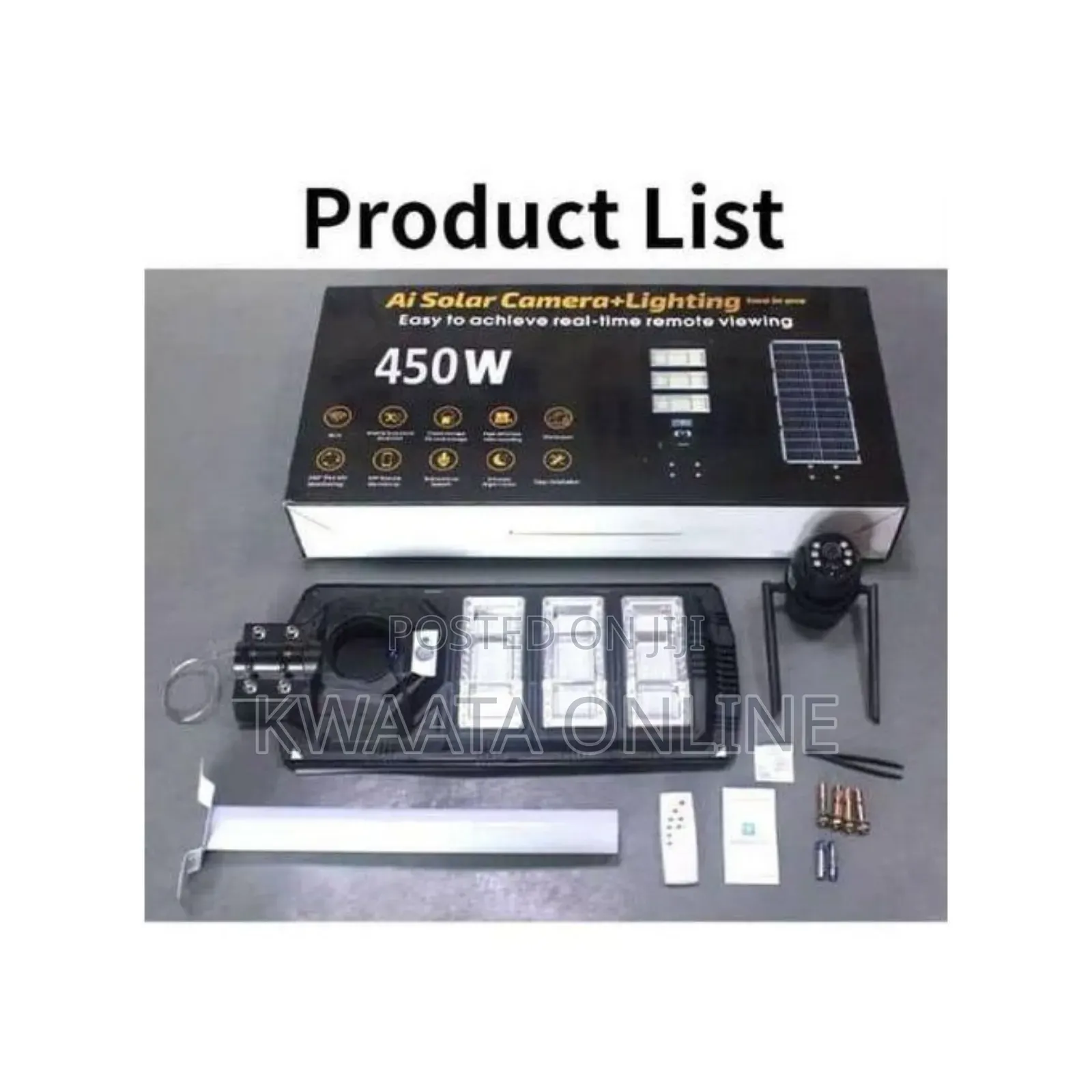 2 In1 Ai Wi-Fi Solar Camera +Street Solar Floodlight- 450w