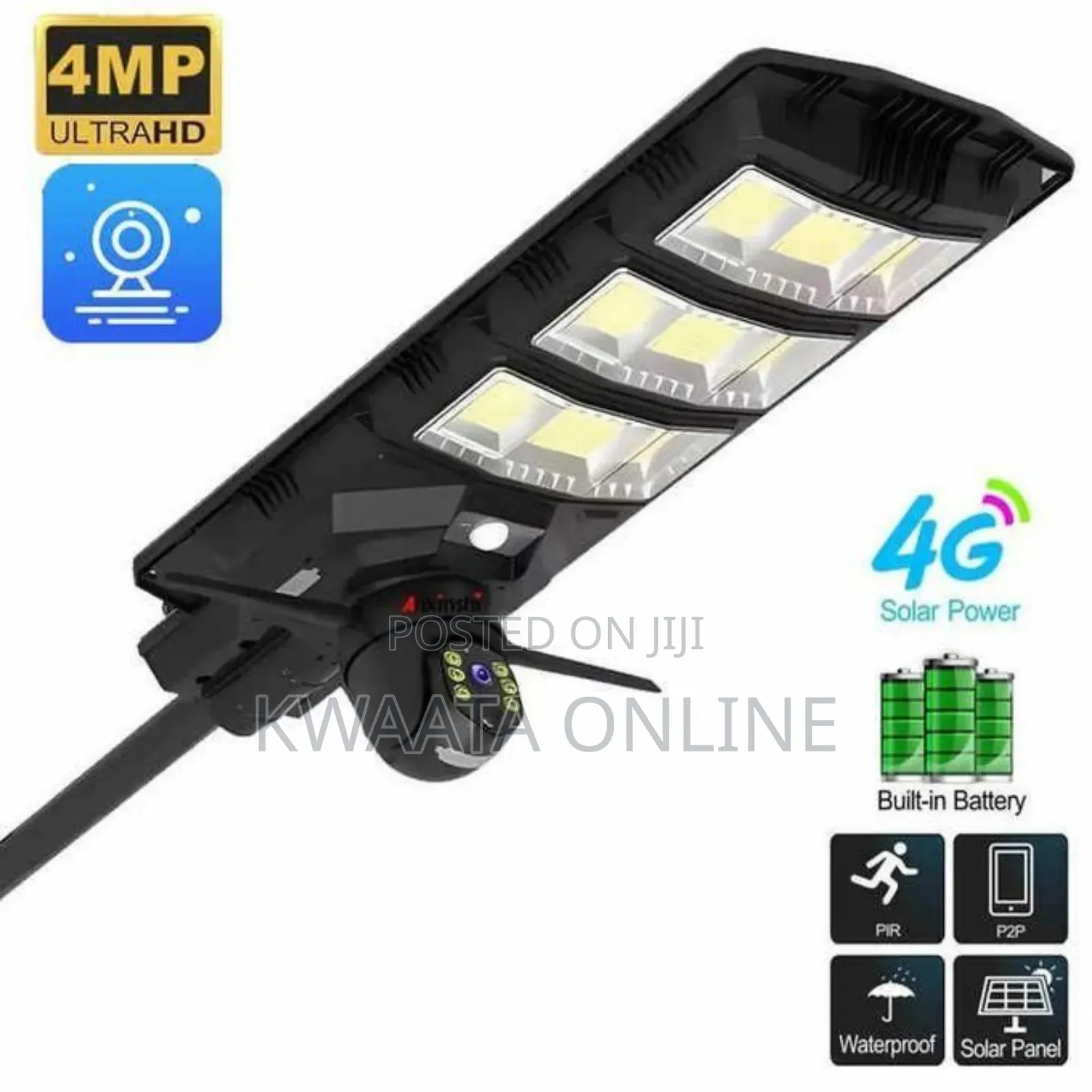 2 In1 Ai Wi-Fi Solar Camera +Street Solar Floodlight- 450w