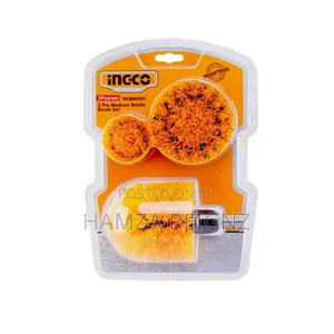 Ingco Drill Cleaning Brush Set (3 Pcs), Medium Hardness