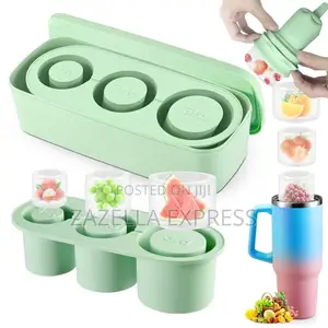 Silicon Ice Cube Tray With Bin and Lid