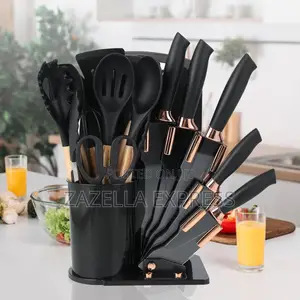 19-Piece Kitchen Utensils and Knife Set