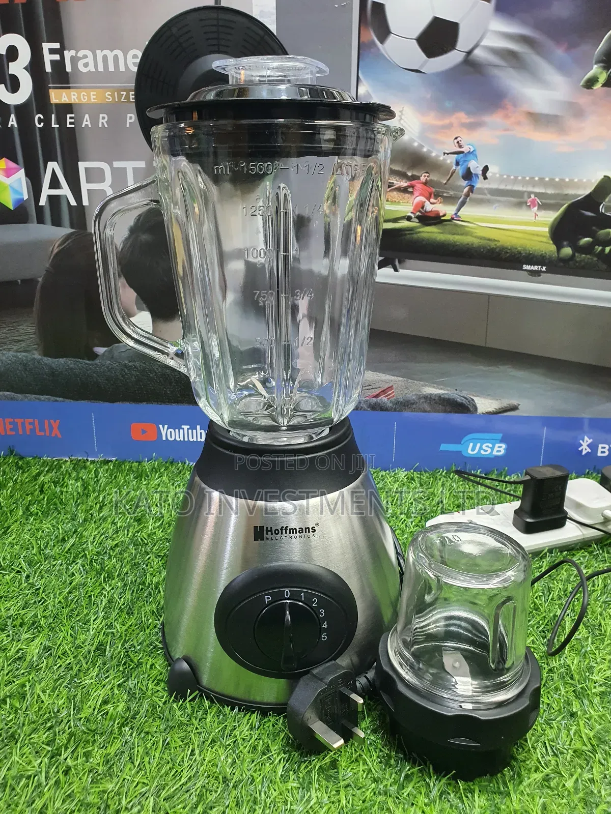 Hoffmans Hard Glass Jar Juice Extractor Blender