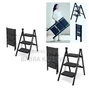 Portable Steel 3-Step Folding Ladder
