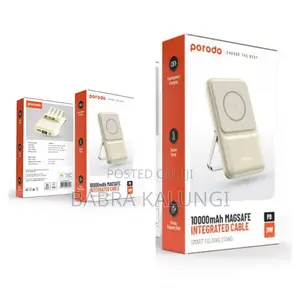 Porodo 10000mah Magsafe Integrated Cables. Pd-Pbfch039-Bk