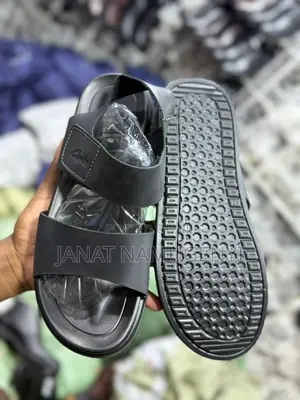 Black Clark’S Open Shoes With Tie Behind