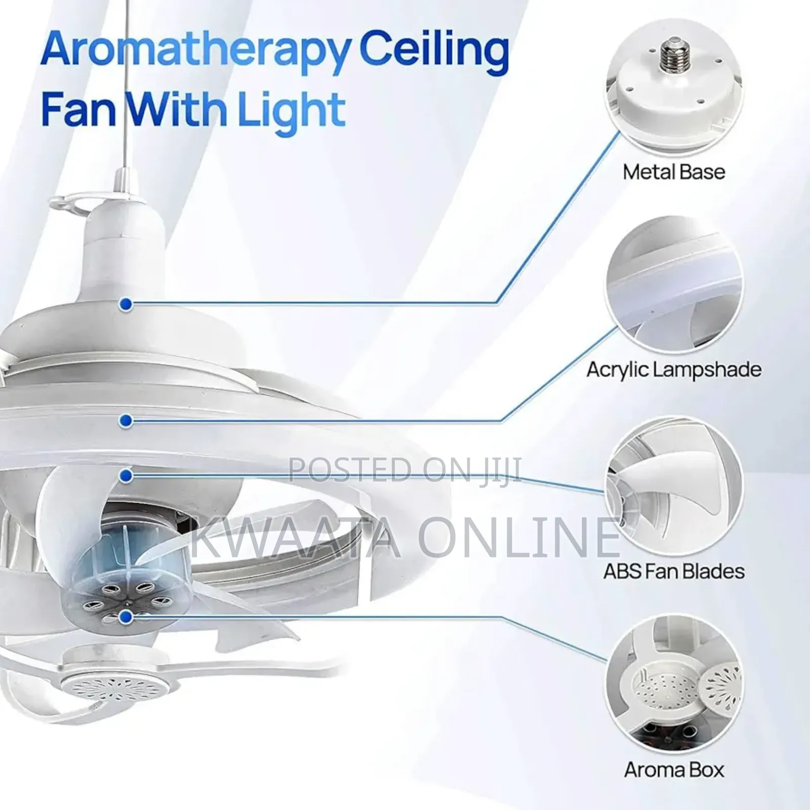 2in1 Rotating Ceiling Fan Light Lamp Remote Control Led Fan