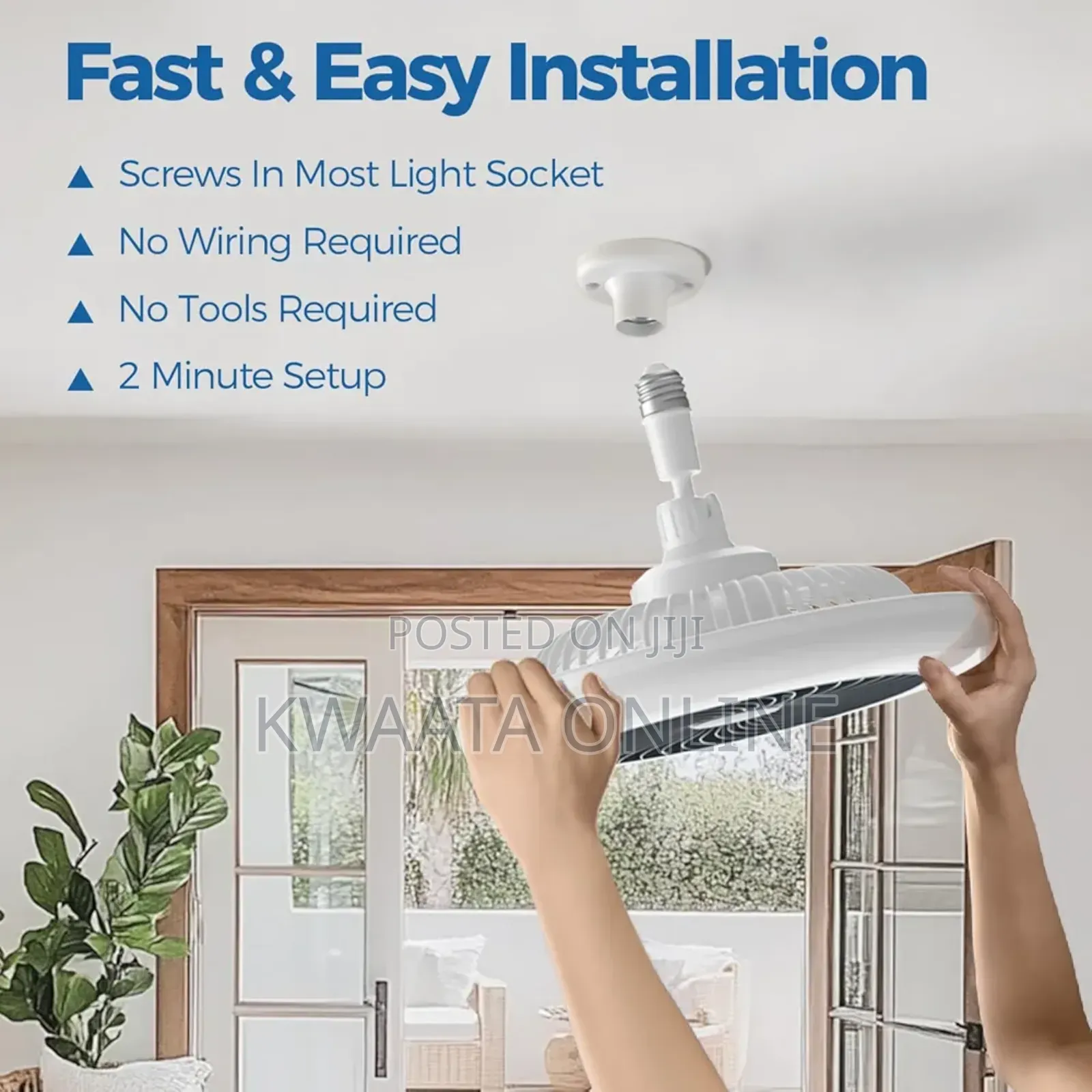 2in1 Ceiling Fan and Light E27 30w Fan With Remote Control